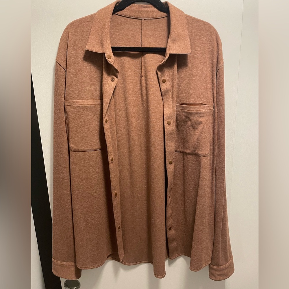 Lululemon Men’s Soft Knit Overshirt - Maroon XL